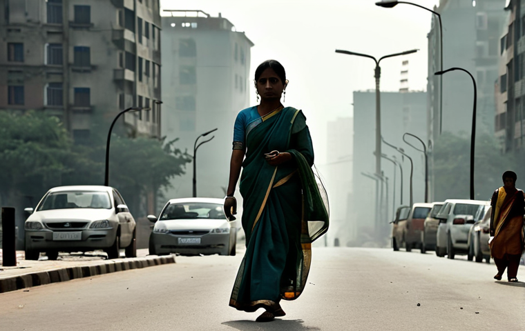 환경오염의 건강 영향 - **Image Prompt 1: The Silent Struggle for Breath**
    A visually powerful scene depicting a Bengali...